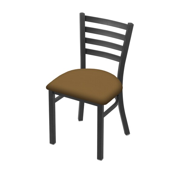 Holland Bar Stool Co 400 Jackie 18" Chair with Pewter Finish and Canter Saddle Seat 40018PW012 - main